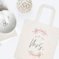 thumbnail image 3 of Floral Miss to Mrs. Wedding Cotton Canvas Tote Bag, 3 of 4