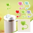 thumbnail image 5 of SharkTRUE Dustproof Cute Heart-Shaped Straw Head Reusable Dustproof Straw Valentines Tool Gifts Day J7D5 9-10mm Party Straw Sealing, 5 of 9