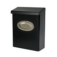 thumbnail image 2 of Designer Vertical Wall-Mount Mailbox, Conceald Lock, Medium, Black Steel + Satin Nickel -DVK000AM, 2 of 4