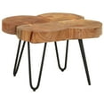 thumbnail image 5 of vidaXL Coffee Table End Table with Iron Legs 4 Trunks Solid Wood, 5 of 9