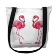 thumbnail image 1 of Betsydrake TY084WS 13 x 13 in. Flamingo White Background Tote Bag - Small, 1 of 1