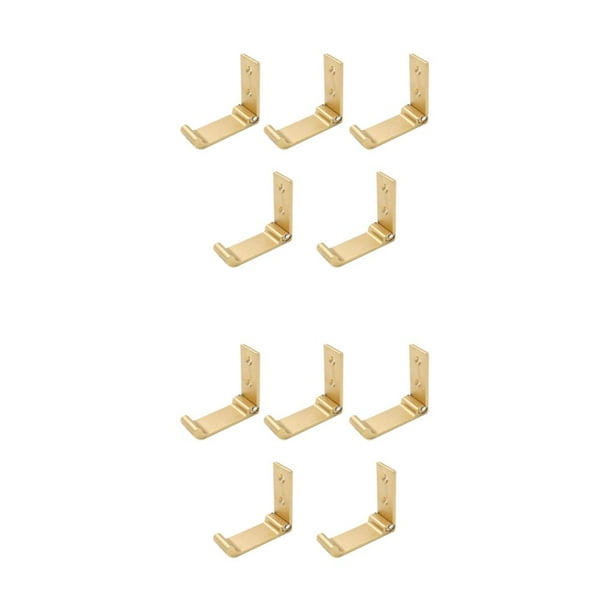 Advancent 5 pack/lote organiza eficientemente el gancho para ropa montado en la pared fácil instalación duradero fácil oro L oro l 2Conjunto