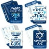 Big Dot of Happiness Hanukkah Menorah - 4 Chanukah Holiday Party Games - 10 Cards Each - Gamerific Bundle