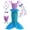Purple, variant on Princess Mermaid Costume for Girls Ariel Dress up Kids Cosplay Outfit with Accessories 2-10Years