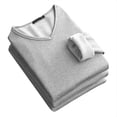 thumbnail image 3 of Blekii Men's V-Neck Thermal Shirt, Fleece Lined Base Layer Top, Thickened Warm Undershirt for Winter, Soft Brushed Interior, Comfortable for All-Day Wear, Essential Cold Weather, 3 of 6