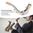thumbnail image 5 of Tenor Saxophone Bend Neck - Metal Sax Elbow Neck Wind Instrument Accessory with Cork Design and Standard Size (28mm Diameter), 5 of 5