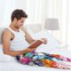 thumbnail image 5 of Fotbe Cool Colorful Wolf Pantalones de Pijama para Hombre, Pantalones de Dormir, Pantalones de Casa con Cintura Ajustable y Bolsillos-Medium, 5 of 6