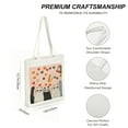 thumbnail image 3 of COMIO  Gift for Women Her Canvas Tote Bag With Cute Brooch Pin Shopping Bag, 3 of 5