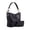 Black, variant on Wandy Women's Hobo Bag Set with Wristlet Wallet, Vegan Leather Croco Shoulder Bag 2Pcs by Mia K - Fuchsia