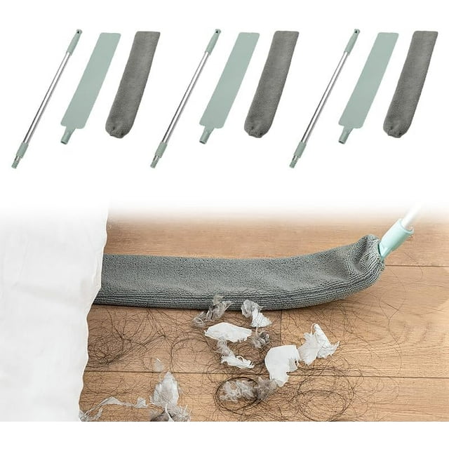 Saker Plus Dépoussiéreur Plat Extensible Outil de Nettoyage pour Zones Difficiles d'Accès, Brosse Rétractable pour Nettoyage sous Appareils Canapé Lit Réfrigérateur Meubles