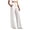 T-626 White, variant on Dark Gray Womens Track Gym Yoga Stretch Running Pants for Ladies Loose Fit Nude Pleated High Waisted Paperbag Skin Colored Straight Leg Plain Long Leg Summer Fall 2026 XL