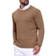 thumbnail image 4 of SUÉTER PULLOVER DE PUNTO TEXTURIZADO EN ESPIRAL PARA HOMBRES, AJUSTE DELGADO, CUELLO REDONDO, MANGA LARGA, COLOR MARRÓN, 4 of 6