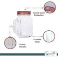 thumbnail image 4 of Servette Home Mason Jar Drinking Glasses with Handles & Copper Lid Glass - Set of 2, 4 of 5