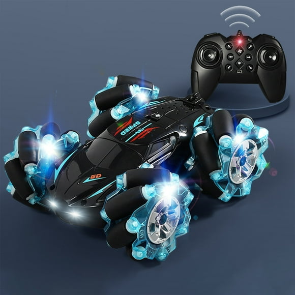 Toys under $5! kkbbma RC Stunt Car Toys Clearance, Four-wheel Drive Double-sided Stunt Car Multi-function Wireless Rechargeable Remote Control Car Children Drift Toy Car