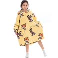 thumbnail image 2 of Blanket Hoodie Ultra Soft Oversized Blanket Sweatshirts with Hood Pocket and Sleeves Warm Cozy Wearable Hooded Blankets Sweater One Size for Teens Boys Girls, 2 of 11