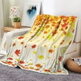 thumbnail image 3 of Fall Throw Blanket,  Fall Maple Leaf Orange Autumn Leaves Halloween Decor Picnic Throw Blanket for Couch Sofa Chairs, Cute Soft Warm Holiday Blankets and Throws for Home, 3 of 6