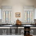 thumbnail image 4 of Kitchen Curtains 36 Inch Short - 3 Panel Set, Rod Pocket Window Curtain, Boho Floral Tribal Style, 100% Polyester for Farmhouse, Kitchen, Cafe, Bedroom, Easy Wash, 4 of 6
