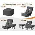 thumbnail image 5 of VANACC Sofa Bed, 4 in 1 Folding Bed with Adjustable Backrest, Convertible Sofa Bed- Sleeper Chair for Living Room, Apartment, Dark Grey Linen Couch, 5 of 8