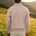 thumbnail image 4 of Mens Polo Sweater Long Sleeve Shirt Button Down Knit Pullover Relaxed Fit Collared Casual Tops Khaki 4XL, 4 of 4