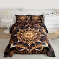 thumbnail image 2 of Feelyou Retro Tribal Damask Full Size Comforter Sets for Adult, Western Mandala Fashion Bedding Comforter Set, Boho Lotus Flower Reversible Bedding Sets, Breathable Home Decor, 3-Piece, 2 of 8
