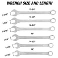 thumbnail image 3 of OEMTools 6 Piece SAE Jumbo Combination Wrench Set (1-1/16" – 1-7/16"), 3 of 3