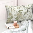 thumbnail image 3 of Chinoiserie Pillow Covers 12x20 Set of 2, Outdoor Olive Green Birds Flowers Throw Pillow Covers Linen Farmhouse Green Chinoiserie Decor Cushion Case Chinoiserie Home Decor for Couch Sofa, 3 of 6