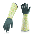 thumbnail image 1 of Guantes de jardinería largos para mujer, protectores de codos y brazos, a prueba de espinas, guantes de poda para jardín con protección extra larga para antebrazos, guantes de trabajo para, 1 of 5