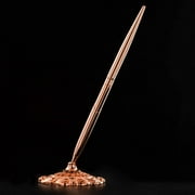 Chris.W Signing Pen with Hollow out Holder Stand for Wedding Bridal Party, Rose Gold