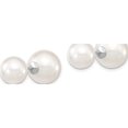 thumbnail image 2 of Sterling Silver S Majestik Rh-Pl 10-11mm &11-12mm Imitat Shell Pearl Wht/Wht Earri Made In China qmjd1012ww, 2 of 5
