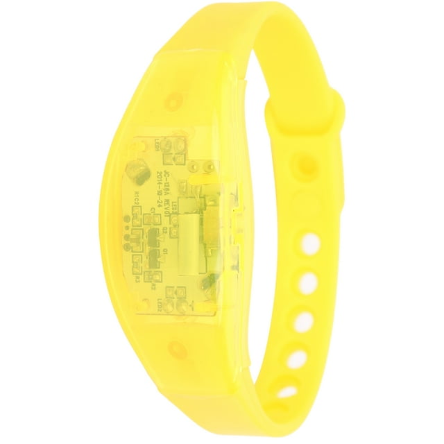Bracelet LED Réglable pour Course de Nuit, Bracelet en Silicone Lumineux pour Fête Jaune