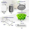 thumbnail image 3 of Kit de germinación de semillas ZESTIGREENS con 2 frascos Mason y soporte, 3 of 7