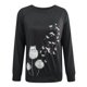 thumbnail image 3 of ICHUANYI Clearance Fashion Women Casual O- Neck Print Long-sleeved T-shirt(Black, XXL) ICHUANYI WER2023081014543, 3 of 4