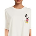 thumbnail image 4 of LICENSE Short Sleeve Crew Neck Mickey Mouse Oversized Graphic T-Shirt (Women's or Women's Plus), 4 of 5