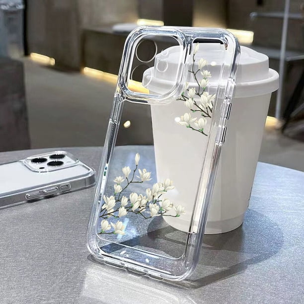 Funda transparente de cristal de mariposa para iPhone, 11, 13, 14, 12 Pro Max, XS Max, X, XR, 7, 8 Plus, SE, 2022, 2020, fundas de lujo a prueba de golpes Fivean unisex