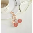 thumbnail image 4 of Glitter Cherry Bag Charm with Key Ring and Clip, Sparkling Cherry Purse Charms Cute Metal Keychain Accessory for Women Purses Bags Handbags Wallets Backpacks, Rose Gold, 4 of 9