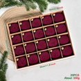 thumbnail image 3 of 20 bolas navideñas decorativas de terciopelo flocado para adornos de árboles de Navidad, decoración de árboles de Navidad con adornos colgantes de árboles, 3 of 5