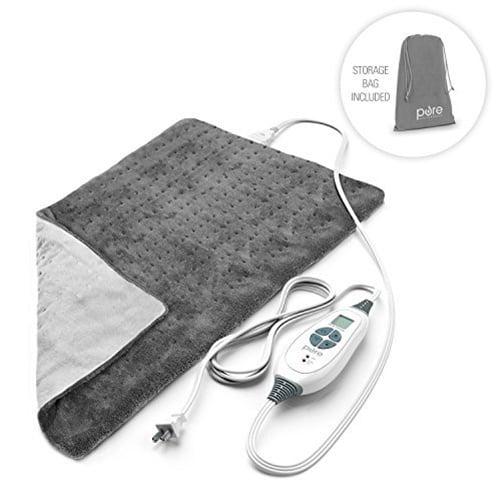 Purerelief Xl Heating Pad W Fast Heating Technology Charcoal Grey 12 X 24 Walmart Com Walmart Com