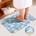 thumbnail image 4 of SKYSONIC Non-Slip 3 Piece Bathroom Rug Set Bees and Flowers Pattern Soft Contour Rug + Toilet Lid Cover + Bath Mat for Bathroom Decor, 4 of 6