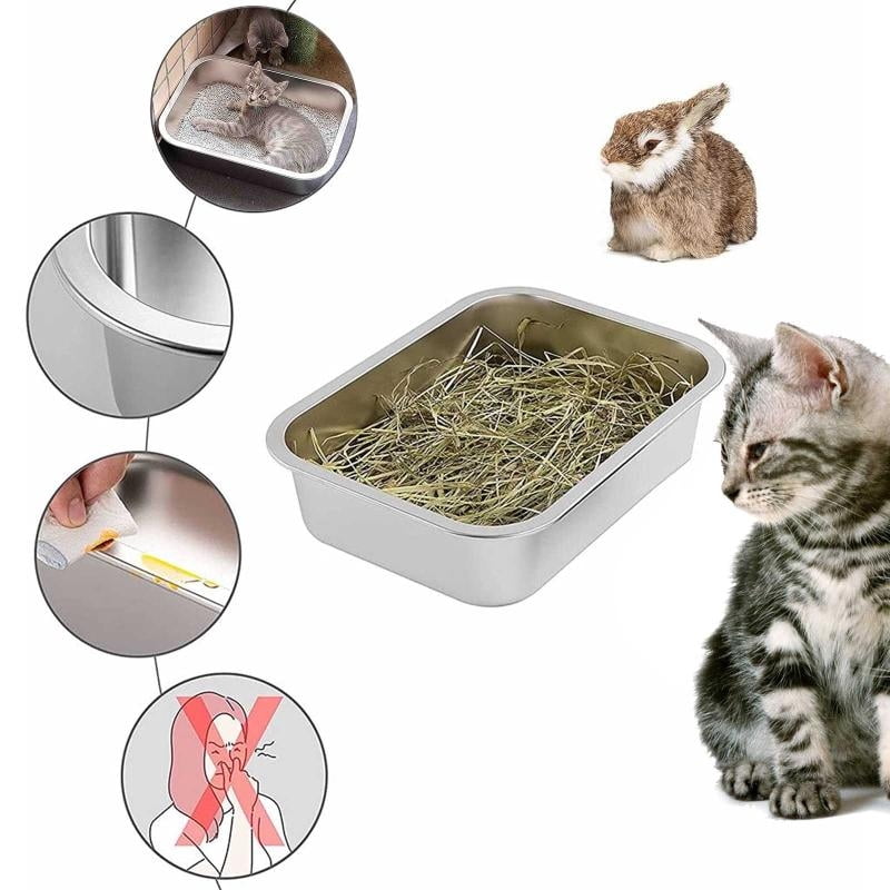 Yiran Stainless Steel Cat Litter Box for Pets