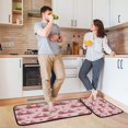 thumbnail image 6 of 2-Piece Kitchen Rugs Set Non-Slip Mats Carpet Floor for Kitchen, Bathroom (19.7"x27.6" & 19.7"x47.2") Santa Claus Driving in Red Cars, 6 of 7