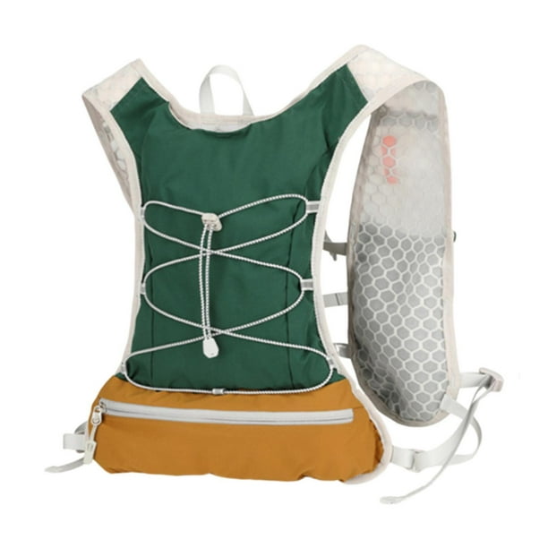 Chaleco de hidratación, mochila, bolsa para deportes al aire libre, mochila ligera, bolsa para depósito de agua Verde oscuro