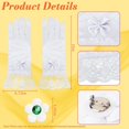 thumbnail image 5 of 5-Piece Orange Princess Cosplay Set for Women, Pink Tutu Skirt Costume Accessories with Gold Sequin Crown, Gloves & Gem Jewelry for Halloween Dress-Up, 5 of 6