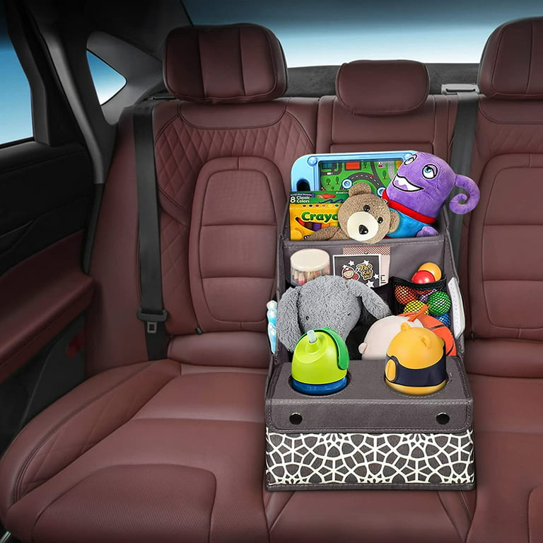 Car Headrest Backseat Organizer, Backseat Storage Box Cup Drink Holders,  Car Snacks Container With Cup Holder For Kids
