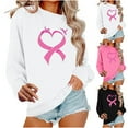 thumbnail image 2 of ShiShine Women's Graphic Sweatshirts Breast Cancer Awareness Inspirational Tops Long Sleeve Loose Fit Pullover Shirt, 2 of 5