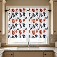 thumbnail image 4 of Halloween Kitchen Curtains 28x47 Inch 2 Panels, Washable Polyester Short Window Curtain with 2D Halloween Print, Light Filtering Bedroom Bathroom Decor, 4 of 6