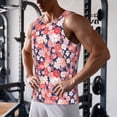 thumbnail image 5 of Logiee Japanese Cherry Blossoms Print Men's Workout Tank Top,Quick Dry Workout Tank Top,Gym Muscle Tee,Fitness Bodybuilding Sleeveless T Shirt-Small, 5 of 7