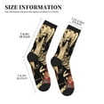 thumbnail image 3 of KLL Gothic Eastern Floral Skull Print Cool Socks Men's Women's Crew Socks Funny Crazy Novelty Stockings, 3 of 7