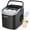 Black, variant on Countertop Ice Maker with Handle, Makes 26 Pounds of Ice in 24 Hours, 9 Ice Cubes in 6 Minutes, Self-Cleaning Portable Ice Maker with Basket and Scoop for Home/Kitchen/Camping/RV.