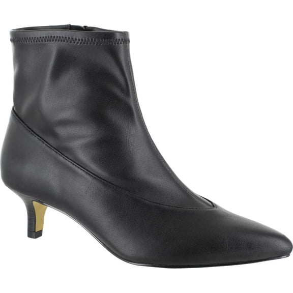 Bella Vita Womens Stephanie II Faux Leather Pointed Toe Kitten Heels