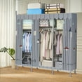 Heavy Duty Wardrobe Closet, Oxford Cloth Cover, Carbon Steel Frame